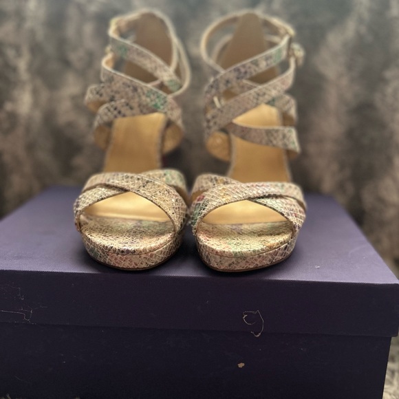 Stuart weitzman “Expressley” Rainbow Python Heels Sz 6 in store tried on cond* - Picture 2 of 10